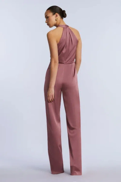 Bcbg Pleated Halter Jumpsuit In Pink