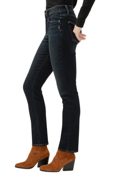 Silver Jeans Co. Women's Avery High Rise Curvy Fit Straight Leg Jeans In Black