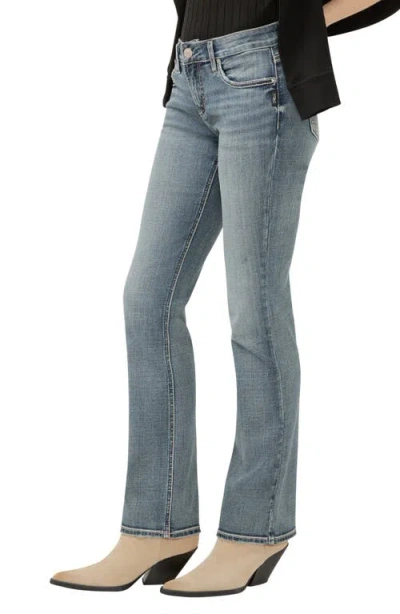 Silver Jeans Co. Women's Elyse Mid Rise Comfort Fit Slim Bootcut Jeans In Blue