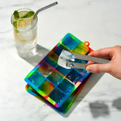 Host 1.25" Ice Cube Tray With Lid In Multi