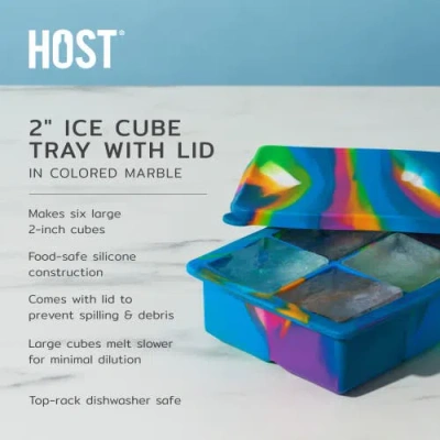 Host 2" Ice Cube Tray With Lid In Blue