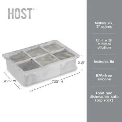 Host 2" Ice Cube Tray With Lid In White