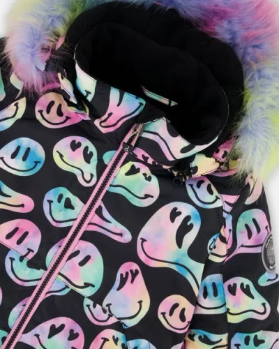 Deux Par Deux Girl Two-piece Play Snowsuit With Jacket In Multi