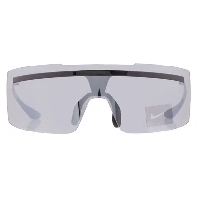 Nike Silver Flash Shield Unisex Sunglasses  Echo Shield Fd5114 010 67 In Black