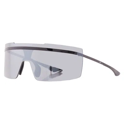 Nike Silver Flash Shield Unisex Sunglasses  Echo Shield Fd5114 010 67 In Black