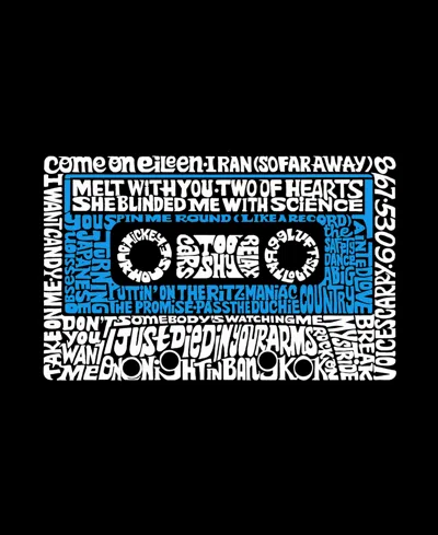 La Pop Art Plus Size 80's One Hit Wonders Word Art T-shirt In Black