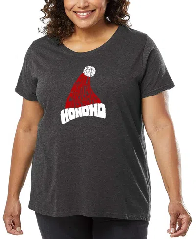 La Pop Art Plus Size All I Want For Christmas Is You Word Art T-shirt In Gray