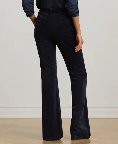 Ralph Lauren Petite High-rise Corduroy Flare Pants In Blue