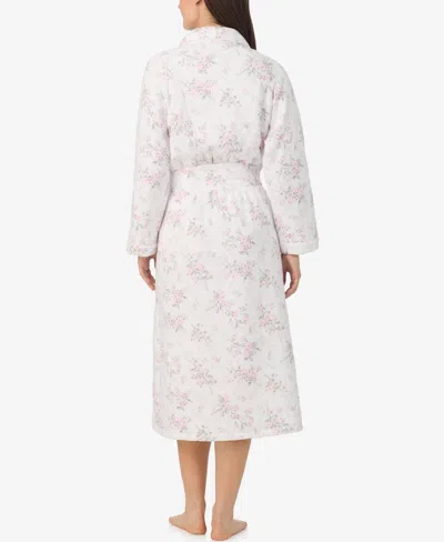 Eileen West Women's Long Sleeve Diamond Quilt Ballet Wrap Robe In Multi