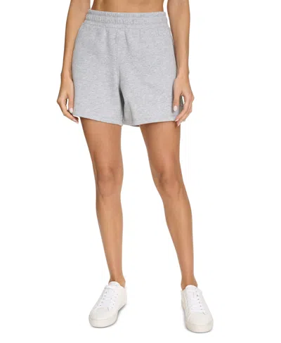 Calvin Klein Women's Smocked Waistband Midi Shorts In Gray