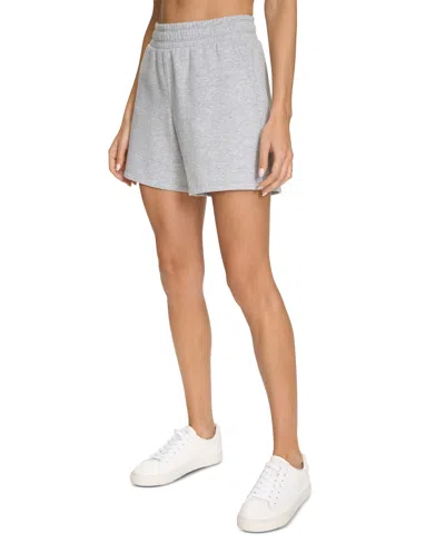 Calvin Klein Women's Smocked Waistband Midi Shorts In Gray