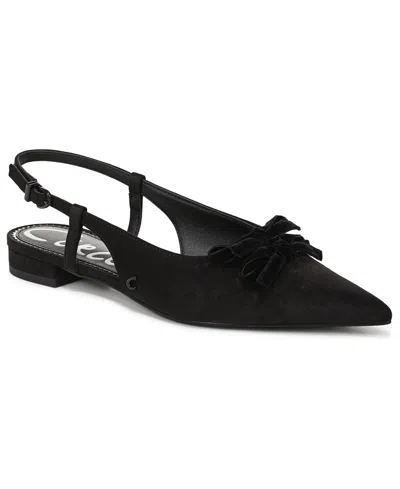 Circus Ny By Sam Edelman Women's Delanie Pointed-toe Slingback Flats In Black