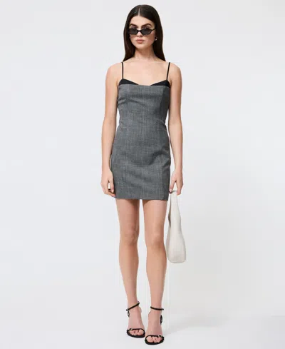 French Connection Owen Plaid Peekaboo Dress In Multi