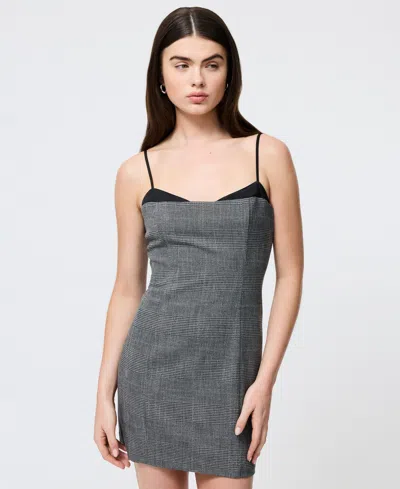 French Connection Owen Plaid Peekaboo Dress In Multi