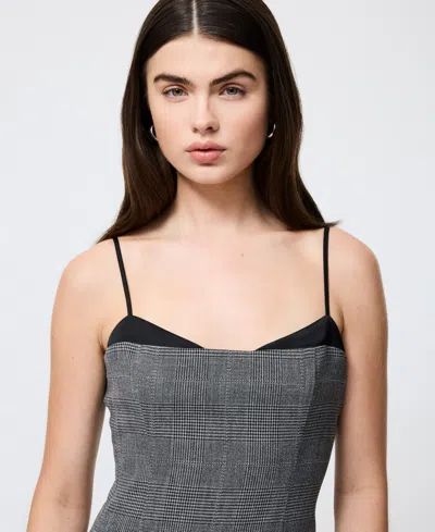 French Connection Owen Plaid Peekaboo Dress In Multi