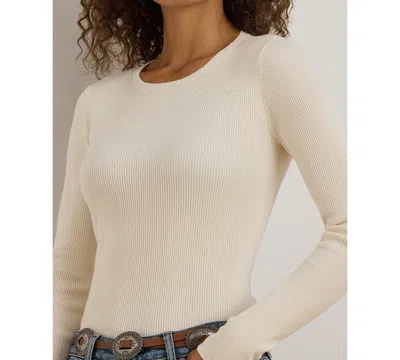 Ralph Lauren Petite Crew Neck Sweater In Brown