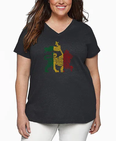 La Pop Art Plus Size Rasta Lion In Black