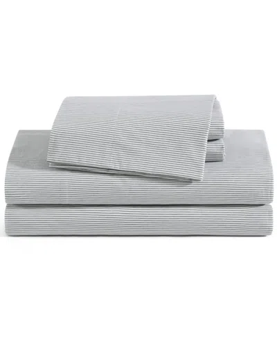 Tommy Hilfiger Printed 200-thread Count Cotton Percale 4-pc. Sheet Set, Queen In White