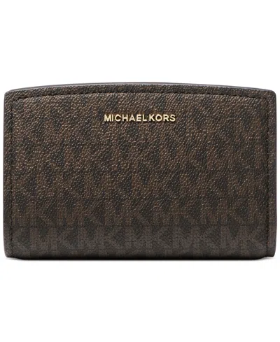 Michael Kors Bryant Medium Zip Around Wallet In Brown