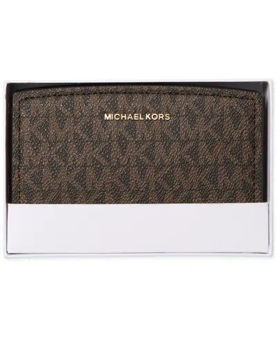 Michael Kors Bryant Medium Zip Around Wallet In Brown