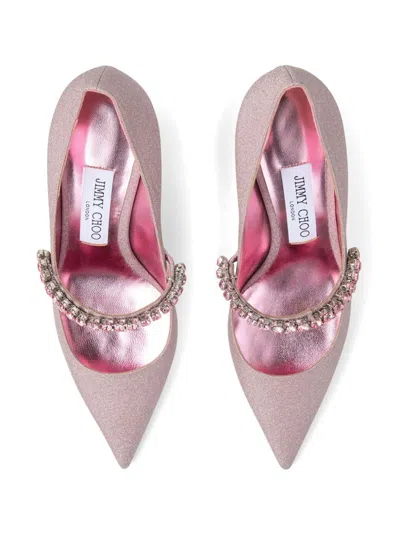 Jimmy Choo Bing 65 Glittered Leather Pumps