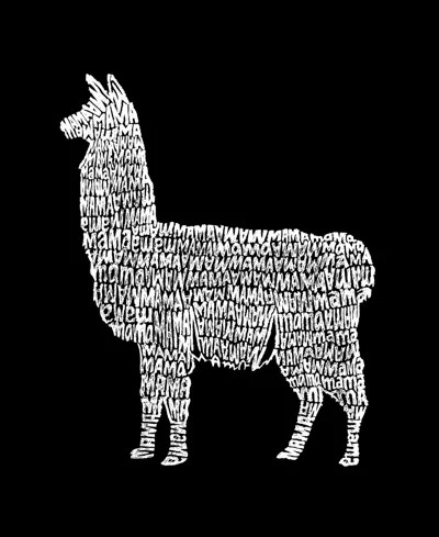 La Pop Art Plus Size Llama Mama Word Art T-shirt In Black