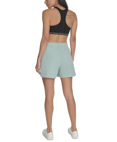Calvin Klein Women's Smocked Waistband Midi Shorts In Blue