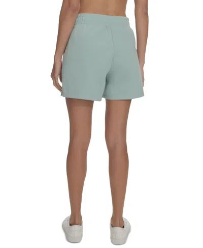 Calvin Klein Women's Smocked Waistband Midi Shorts In Blue