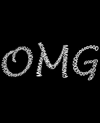 La Pop Art Plus Size Omg Word Art Tank Top In Black