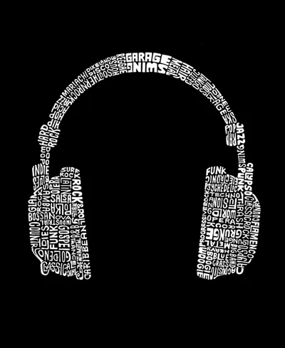 La Pop Art Plus Size Script Heart Word Art T-shirt In Black