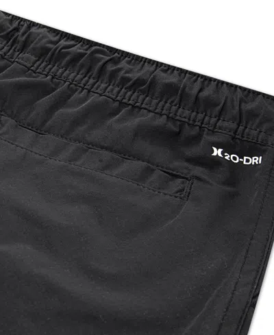 Hurley Big Kid Boys Adjustable Waist Straight Cargo Pant In Black