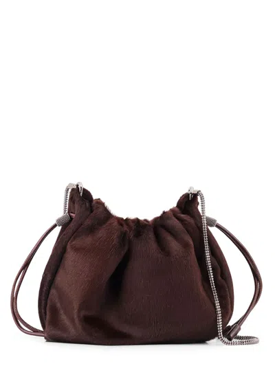 Brunello Cucinelli Bucket Mellow Mini Pony Skin Shoulder Bag