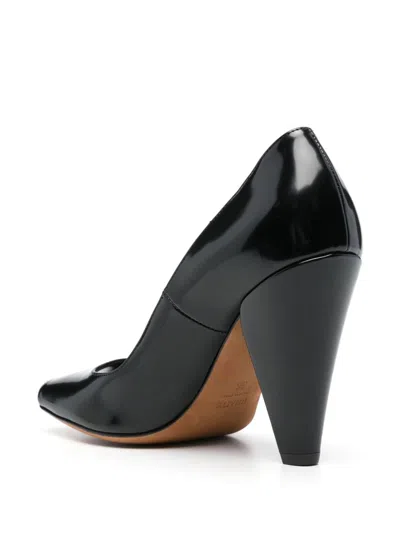 Khaite 90mm Cedar Open Toe Leather Pumps