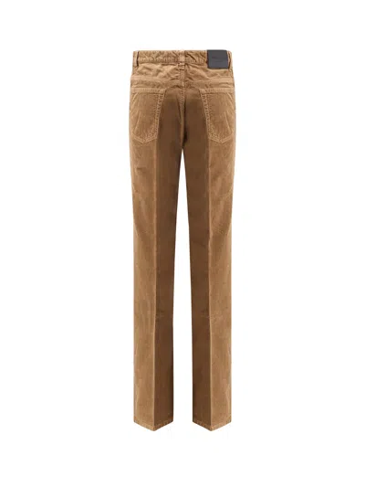 Saint Laurent Corduroy Trousers With Belt Loops And Pockets