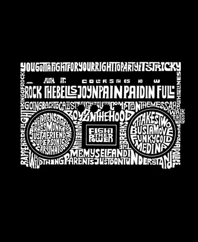 La Pop Art Plus Size Greatest Rap Hits Of The 1980's Word Art Tank Top In Black