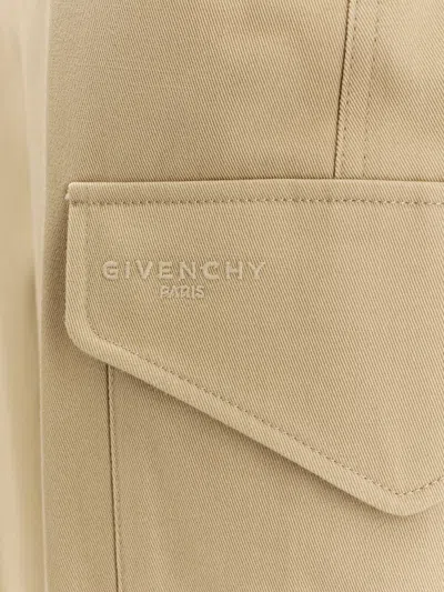 Givenchy Cotton And Wool Cargo Trousers In Neutral