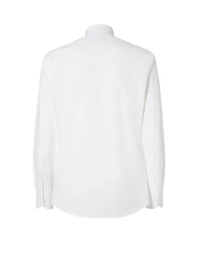 Fendi Cotton Shirt With Metal Ff Button In Gray