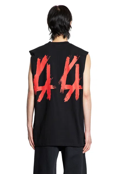 44 Label Group Graphic-print Cotton Vest In Black