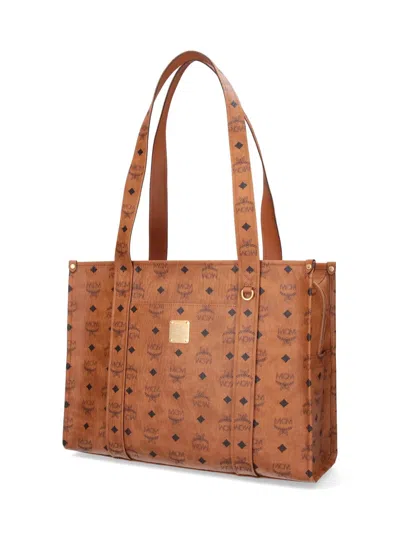 Mcm Aren Visetos School Tote In Brown