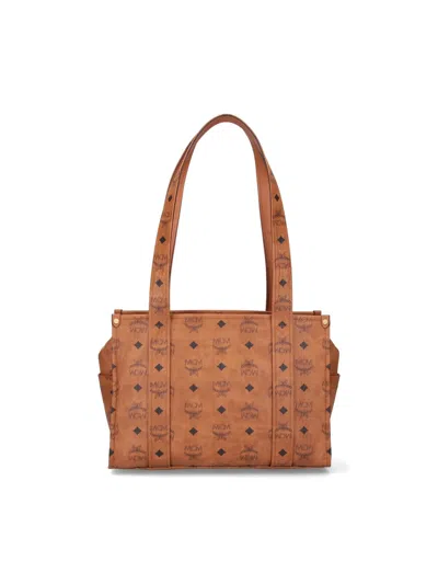 Mcm Aren Visetos School Tote In Brown