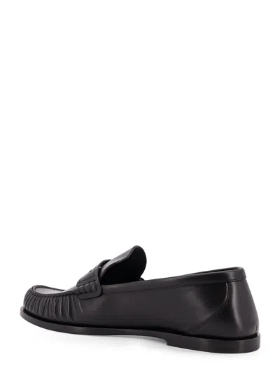 Saint Laurent Laurent Logo-embellished Leather Penny Loafers In Black