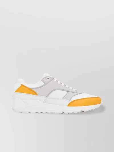 Saint Laurent Chunky Rubber Sole Sneakers Bump In White