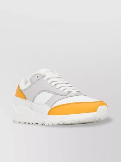 Saint Laurent Chunky Rubber Sole Sneakers Bump In White