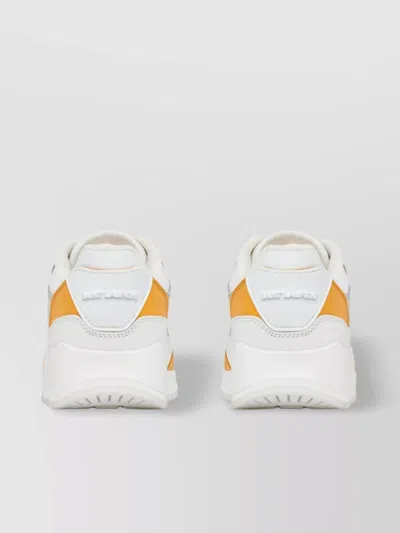 Saint Laurent Chunky Rubber Sole Sneakers Bump In White