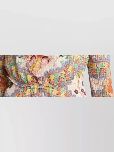 Etro Sophisticated Floral Mini Dress In Multi