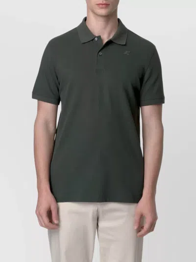 K-way Short-sleeved Polo Shirt In Black