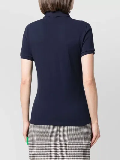 Lacoste Cotton Pique Polo In Blue