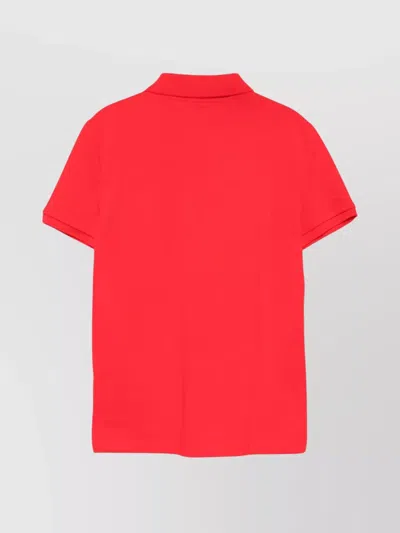 Lacoste Logo-patch Polo Top In Red