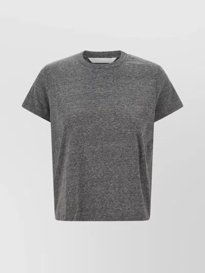 Mother Short Sleeve Crew Neck T-shirt In Gray