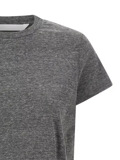 Mother Short Sleeve Crew Neck T-shirt In Gray